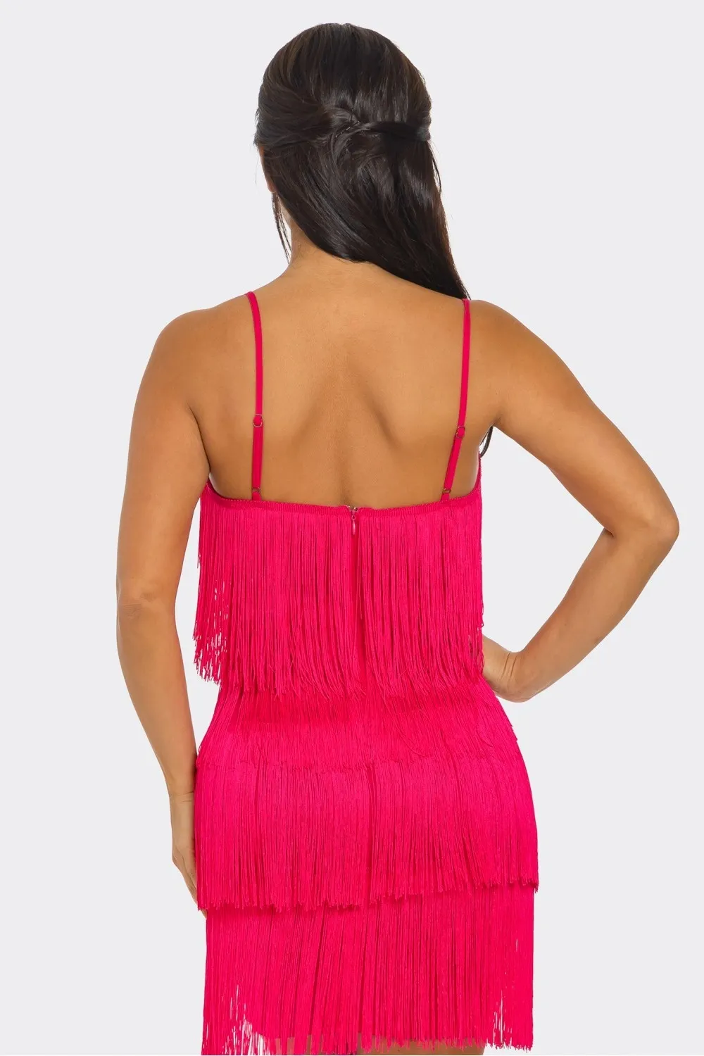 Traje de baile corto de flecos