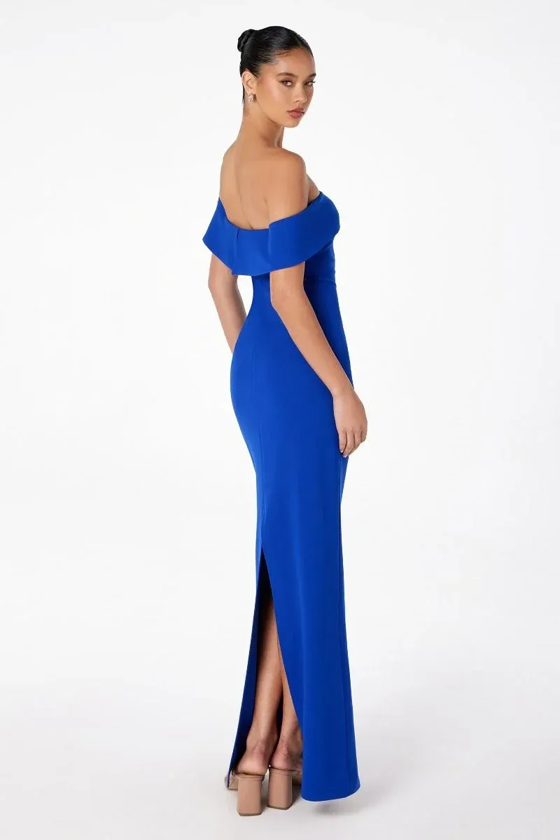 Vestido de Gala Off Shoulder corte recto