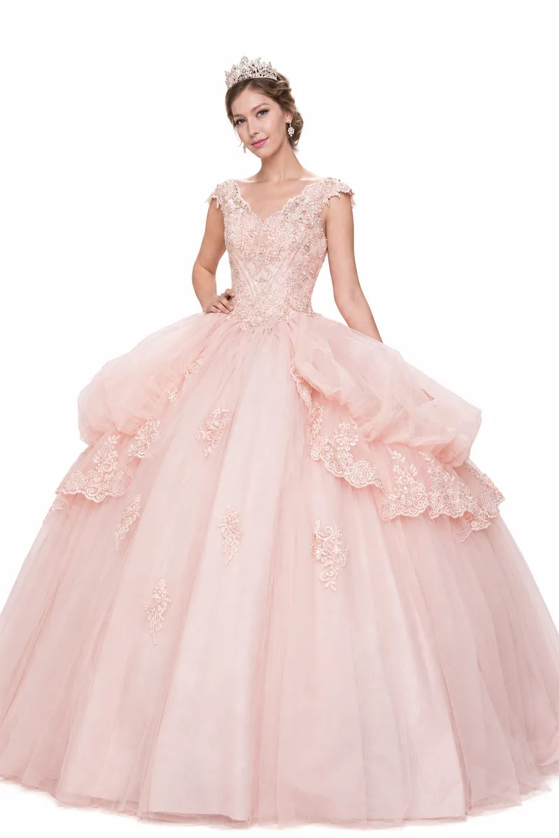 Princesa de ensueño en rosa empolvado