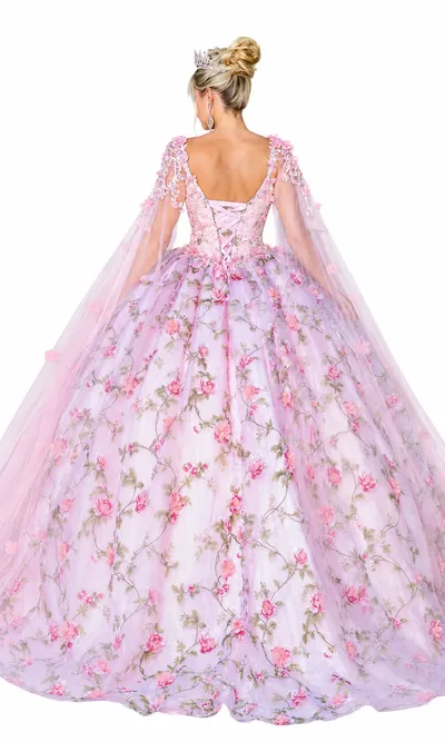 Dama de flores en vestido de gala