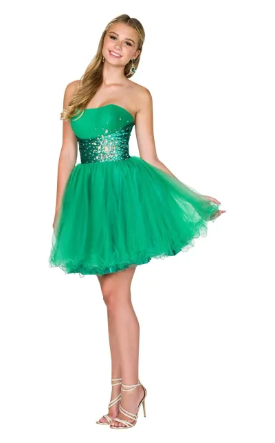 Vestido de Quinceañera Strapless estilo corset drapeado decorado con pedreria Tornasol