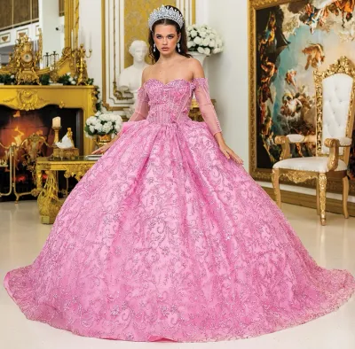 Vestido de 15 años Off Shoulder estilo corset de la linea Imperium
